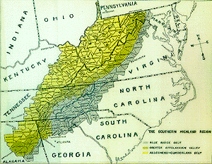 Map of Southern Appalachia